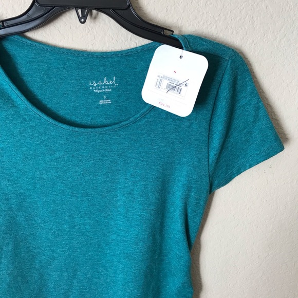 Isabel Maternity Turquoise T Shirt Dress - Picture 2 of 4